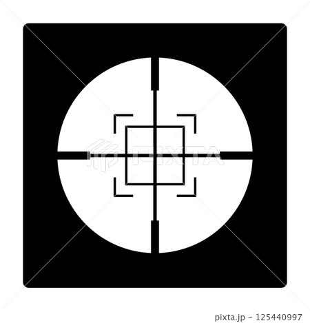 狙撃で目標に照準を合わせてロックオンするスコープ 125440997
