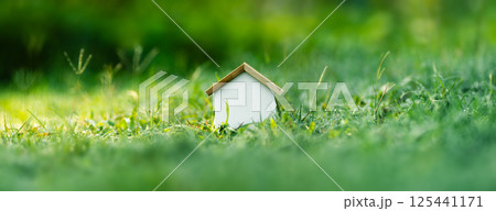 House energy efficiency, energy efficient rating class concept, eco home renovation save cost House energy efficiency, energy efficient rating class concept, eco home renovation save cost 125441171