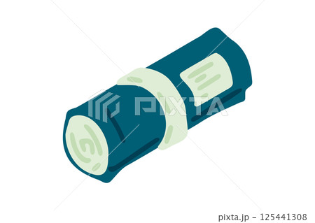 Rolled Camping Mat Vector Illustration 125441308
