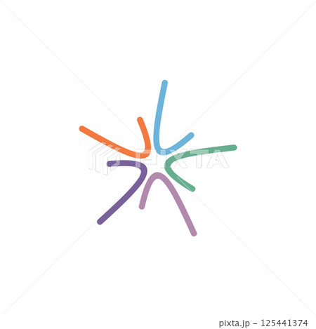 Flying sparkle star logo design 125441374