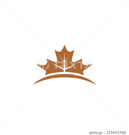 Maple leaf nature logo design 125441598