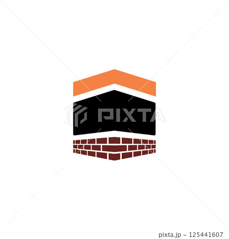 Islamic ka'bah makkah building logo design Islamic ka'bah makkah building logo design 125441607
