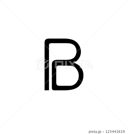 luxury PB letter initial logo design 125441619