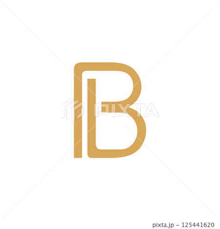 luxury PB letter initial logo design 125441620
