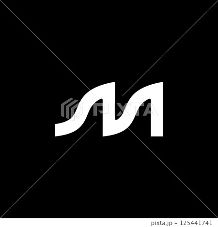 M letter initial vector logo design 125441741