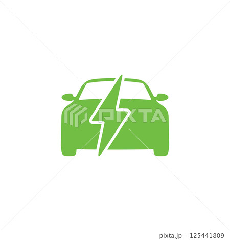 Electric vehicle charger station logo design Electric vehicle charger station logo design 125441809