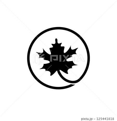 Maple leaf nature logo design 125441818