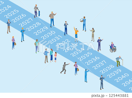 流れる月日と人々 125443881