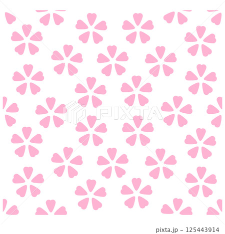淡いピンクの桜の繰り返し模様 125443914