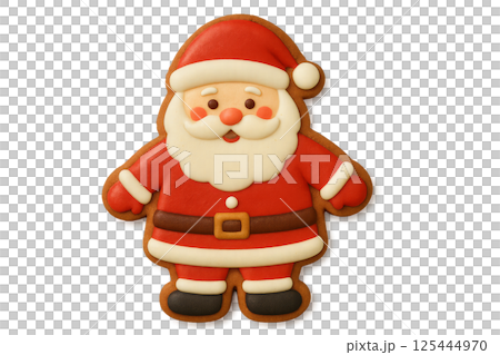 Festive Santa Cookie Decoration for Holiday Celebrations and Gatherings 125444970