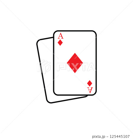 two ace of diamonds cards. 125445107