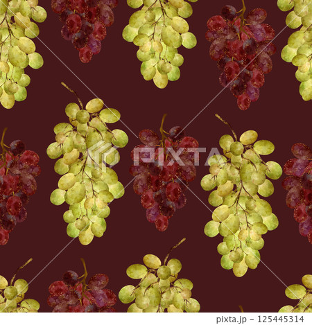 A Vibrant and Colorful Grapes Pattern Perfect for Fresh Produce and Organic Themes 125445314