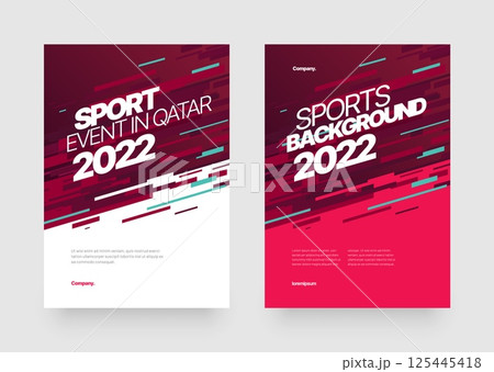 Layout design for sports event of 2022 year. Layout design for sports event of 2022 year. 125445418