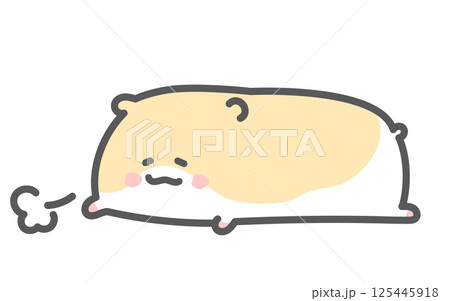 疲れて横になるゴールデンハムスターのイラスト素材 [125445918] - PIXTA