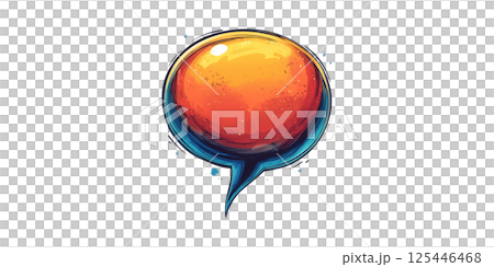 Colorful Speech Bubble Illustration. Communication And Expression Concept Isolated On Transparent Background 125446468