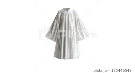 Liturgical Choir Robe With Flowing Sleeves. Symbol Of Spirituality And Worship Isolated On Transparent Background 125446542