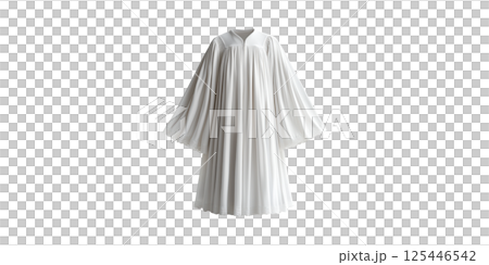 Liturgical Choir Robe With Flowing Sleeves. Symbol Of Spirituality And Worship Isolated On Transparent Background 125446542