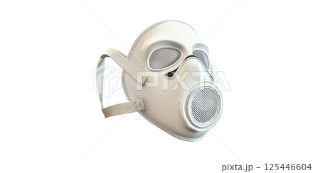 Gas Mask With Filter And Straps. Protective Respiratory Equipment For Safety And Health Isolated On Transparent Background 125446604
