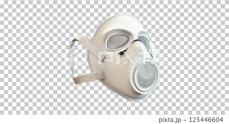 Gas Mask With Filter And Straps. Protective Respiratory Equipment For Safety And Health Isolated On Transparent Background 125446604