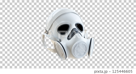 Gas Mask With Dual Filters. Protective Gear For Hazardous Environments Isolated On Transparent Background 125446605