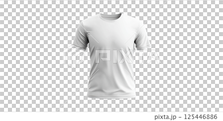 T-Shirt Mockup. Apparel Design And Branding Template Isolated On Transparent Background 125446886