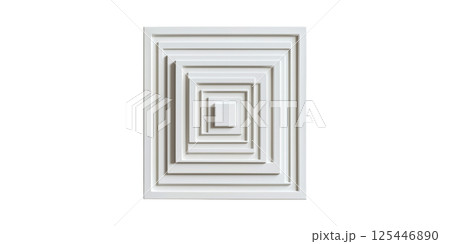 Geometric 3D Square Pattern. Abstract Design With Depth And Symmetry Isolated On Transparent Background 125446890