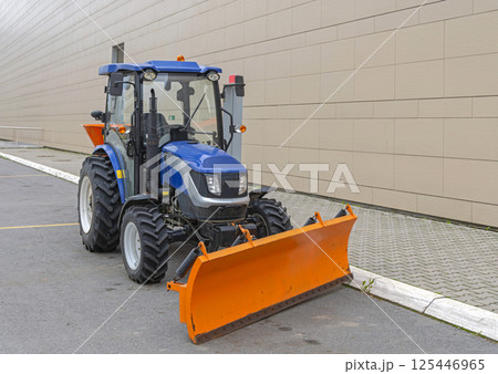 Snowplow Tractor Parking Snowplow Tractor Parking 125446965