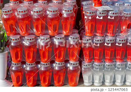 Candle Votive Red Lamps 125447063