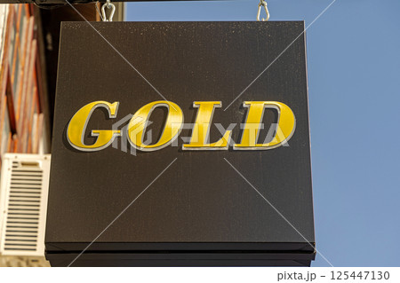 Gold Sign Jewelery Store 125447130