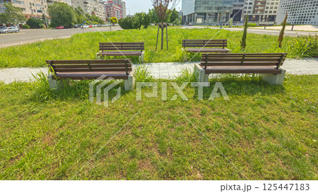 Four Wooden Benches Park Four Wooden Benches Park 125447183