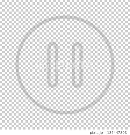 Gray pause button icon - Simple and stylish semi-transparent pause mark UI material 125447898
