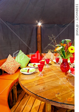 Wooden table Wooden table 125448031
