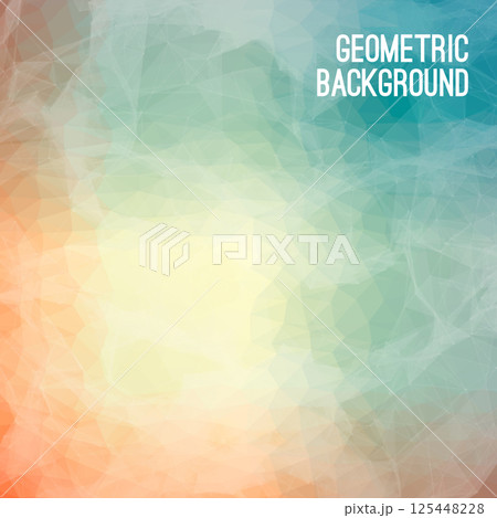 Abstract colorful triangulated geometric background for illustrations and banners 125448228