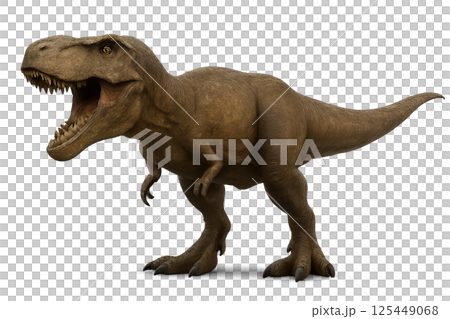 Tyrannosaurus Rex Stands Majestically in a Prehistoric Landscape During Daylight Hours 125449068