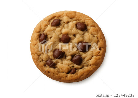 Freshly Baked Cookie With Chocolate Chips and Golden Edges, Perfect for a Sweet Treat 125449238