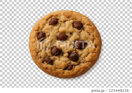 Freshly Baked Cookie With Chocolate Chips and Golden Edges, Perfect for a Sweet Treat 125449238