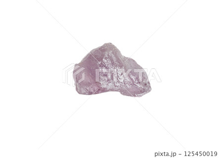 Amethyst mineral stone macro on white background Amethyst mineral stone macro on white background 125450019