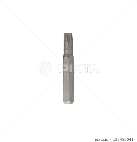 Iron bit for screwdriver and drill on Isolated on a white background Iron bit for screwdriver and drill on Isolated on a white background 125450041