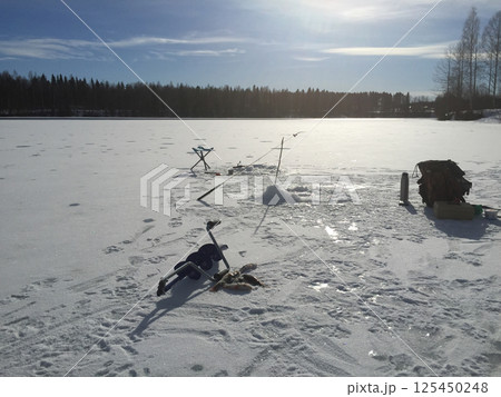 ice fishing 125450248