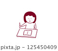 勉強中の女の子 125450409