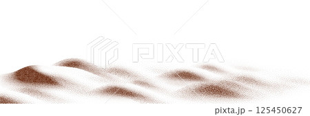 Chocolate and coffee powder, scattered cocoa on a light background. Particles of earth and dust. Brown sand texture.Top view of the cake. Chocolate and coffee powder, scattered cocoa on a light background. Particles of earth and dust. Brown sand texture.Top view of the cake. 125450627