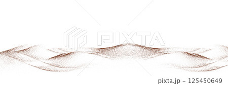 Chocolate and coffee powder, scattered cocoa on a light background. Particles of earth and dust. Brown sand texture.Top view of the cake. 125450649