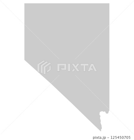 Nevada, NV - grey silhouette map of US state. Vector illustration 125450705