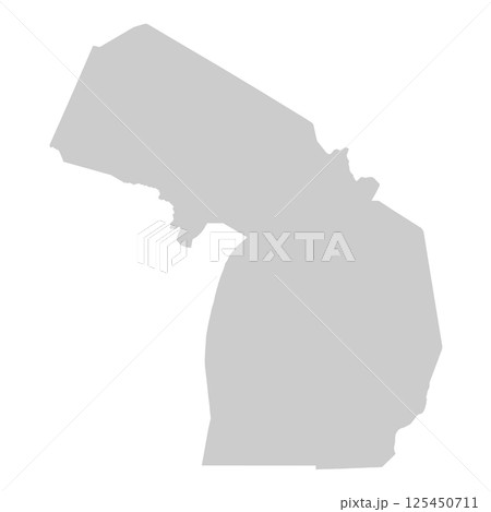 Michigan, MI - grey silhouette map of US state. Vector illustration Michigan, MI - grey silhouette map of US state. Vector illustration 125450711