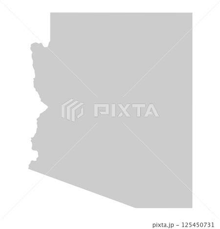 Arizona, AZ - grey silhouette map of US state. Vector illustration 125450731
