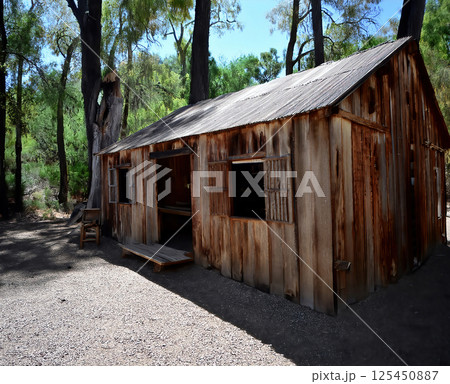 Generative AI Old wooden cabin 125450887