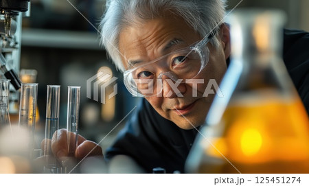 ピペットを使う化学者（ai生成画像） 125451274