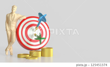 The Blue eye target and gold coins for Business concept 3d rendering. The Blue eye target and gold coins for Business concept 3d rendering. 125451374
