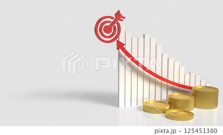 The Target and chart for Business concept 3d Rendering. The Target and chart for Business concept 3d Rendering. 125451380