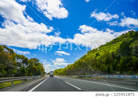 青空と高速道路の風景 青空と高速道路の風景 125451975